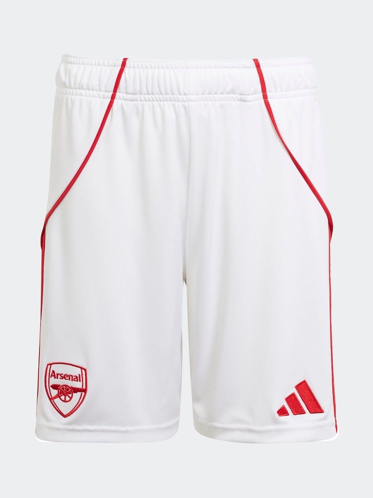 adidas White Kids Arsenal 25/26 Home Shorts - Image 6 of 6