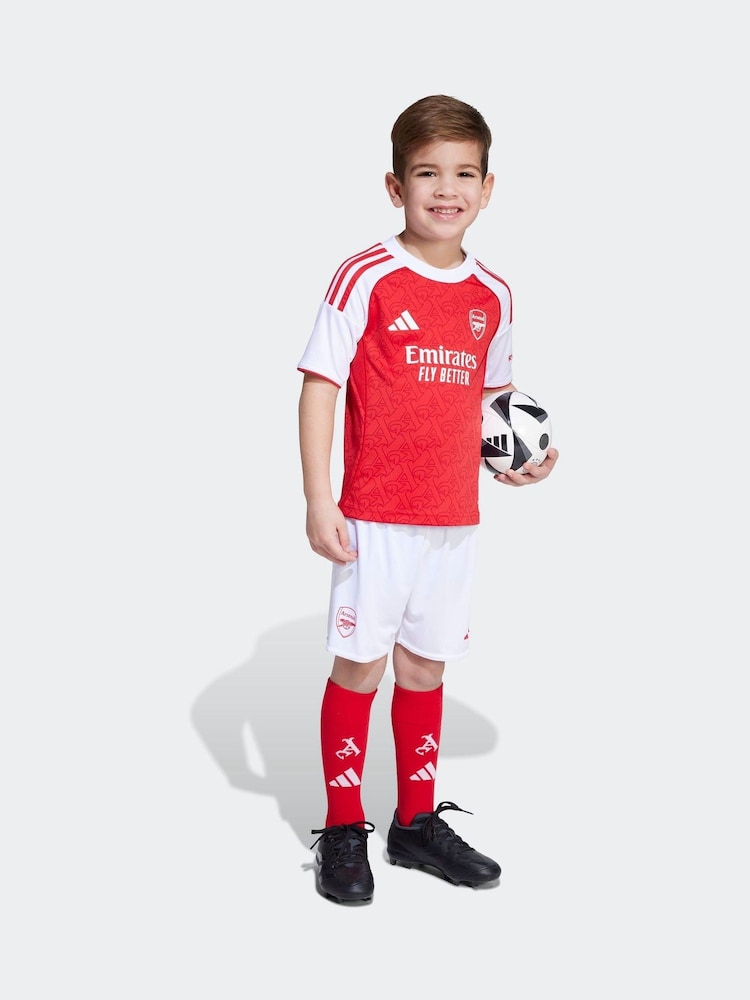 adidas Red/White Kids Arsenal 25/26 Home Mini Kit - Image 1 of 9
