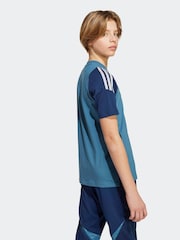 adidas Blue Kids Arsenal Tiro 25 Competition Cotton T-Shirt - Image 2 of 6
