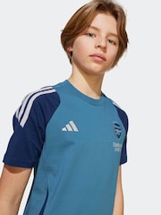 adidas Blue Kids Arsenal Tiro 25 Competition Cotton T-Shirt - Image 5 of 6