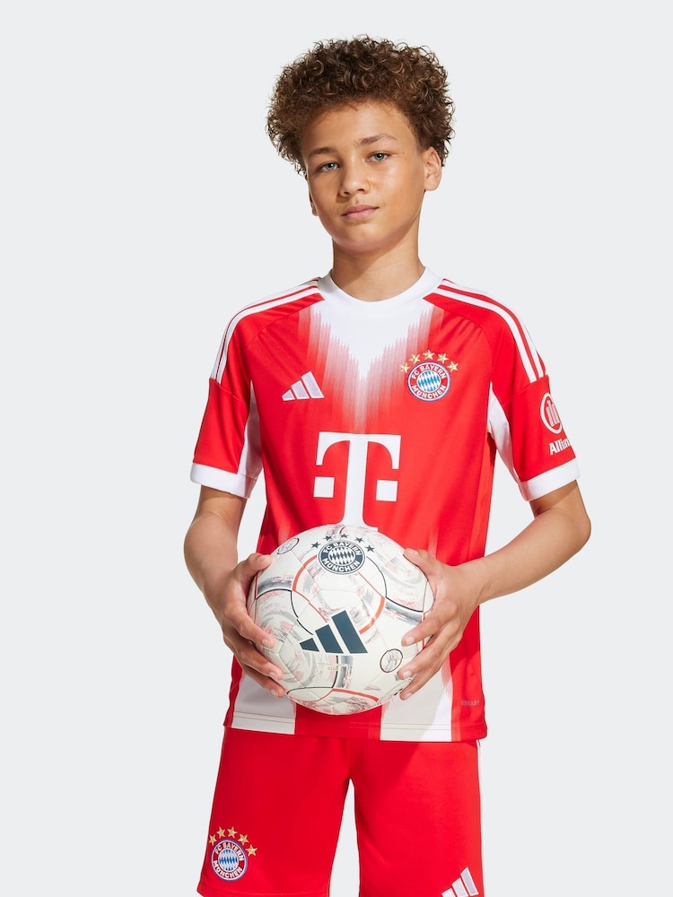 adidas Red Kids FC Bayern 25/26 Home Jersey - Image 1 of 9 adidas Red Kids FC Bayern 25/26 Home Jersey - Image 1 of 9