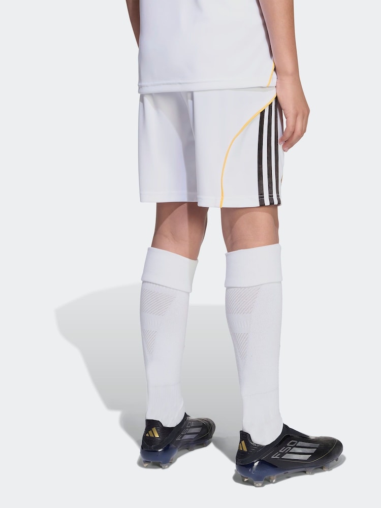 adidas White Kids Real Madrid 25/26 Home Shorts - Image 2 of 5