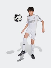 adidas White Kids Real Madrid 25/26 Home Shorts - Image 3 of 5