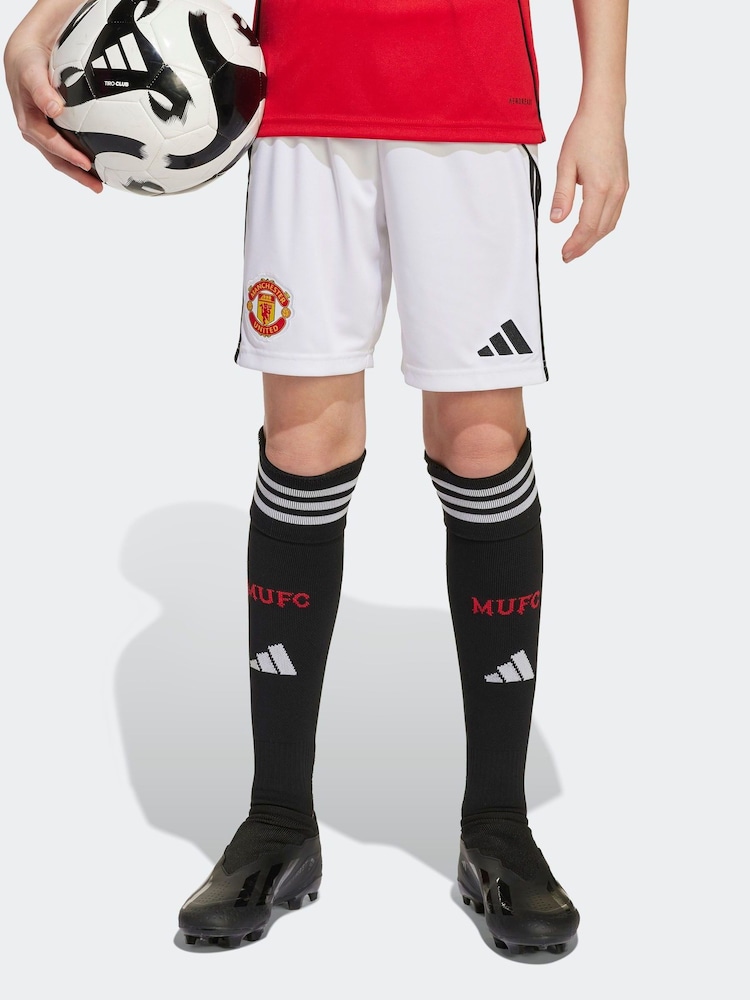 adidas White Manchester United 25/26 Home Shorts - Image 1 of 4