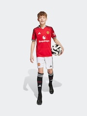 adidas White Manchester United 25/26 Home Shorts - Image 3 of 4
