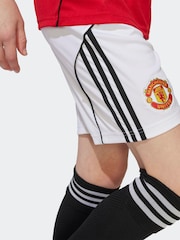 adidas White Manchester United 25/26 Home Shorts - Image 4 of 4