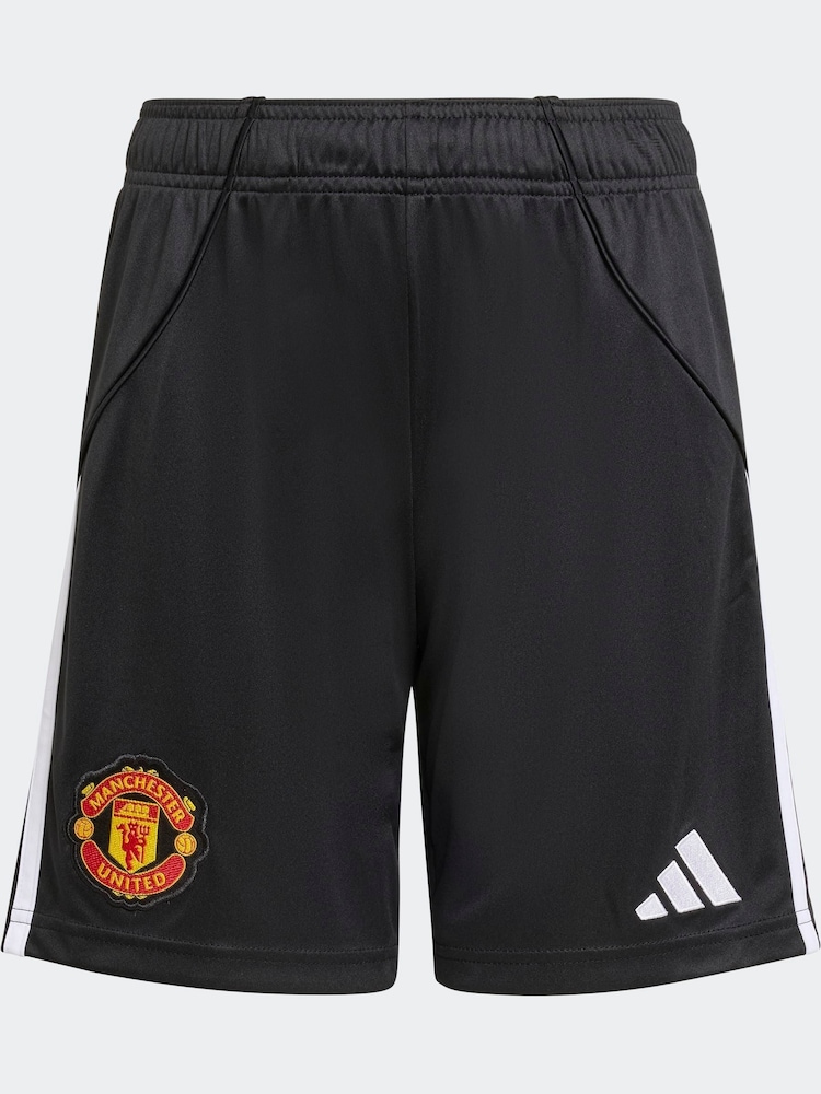 adidas Black Kids Manchester United 25/26 Home Shorts - Image 6 of 6