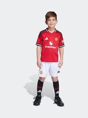 adidas Red Mini Kids Manchester United 25/26 Home Kit - Image 1 of 10