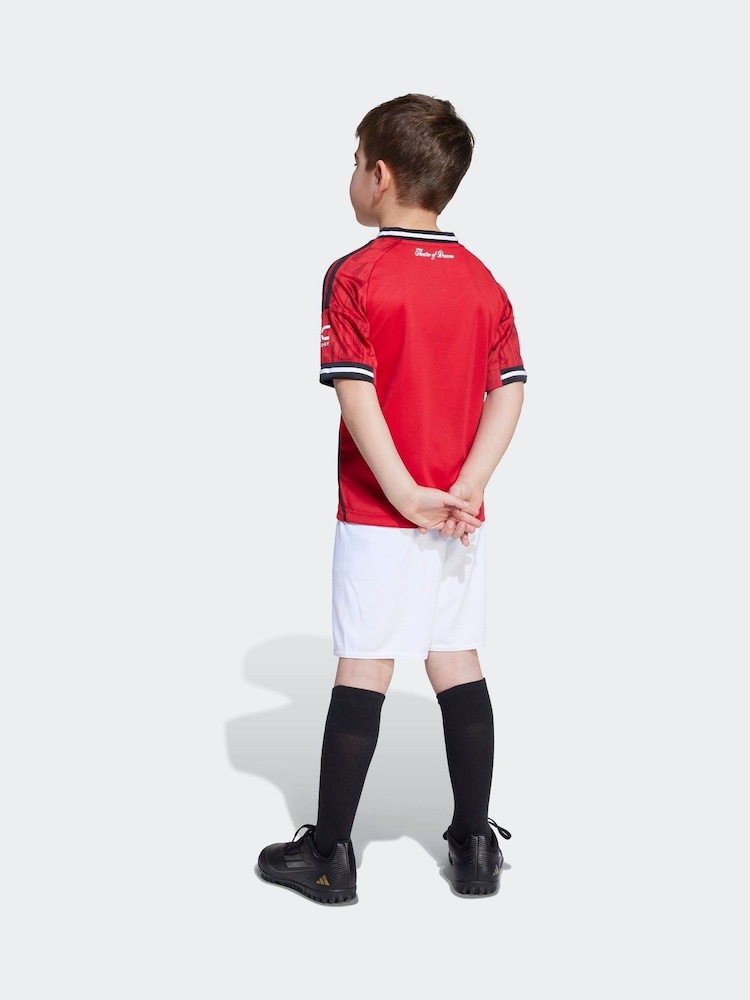 adidas Red Mini Kids Manchester United 25/26 Home Kit - Image 2 of 10