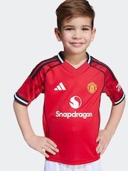 adidas Red Mini Kids Manchester United 25/26 Home Kit - Image 4 of 10