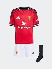 adidas Red Mini Kids Manchester United 25/26 Home Kit - Image 6 of 10