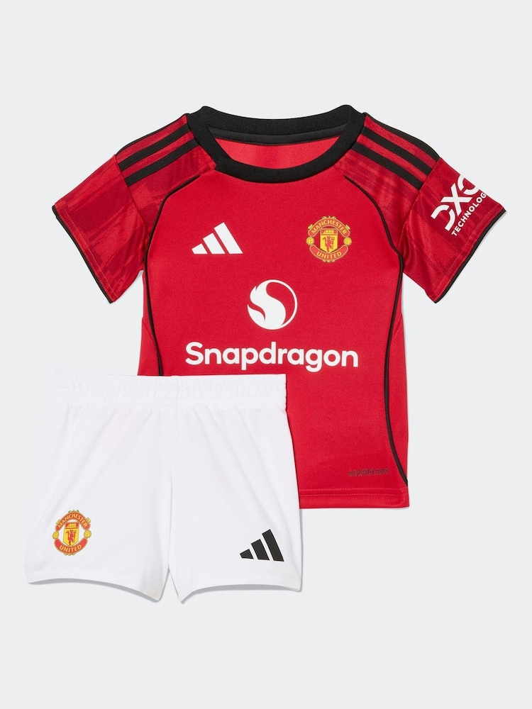 adidas Red Baby Kids Manchester United 25/26 Home Kit - Image 1 of 7
