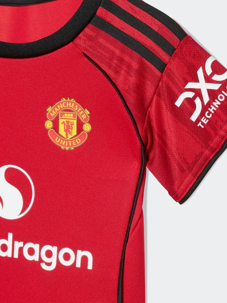 adidas Red Baby Kids Manchester United 25/26 Home Kit - Image 4 of 7