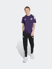 adidas Plum Purple Kids Manchester United Tiro 25 Competition Cotton T-Shirt - Image 5 of 6