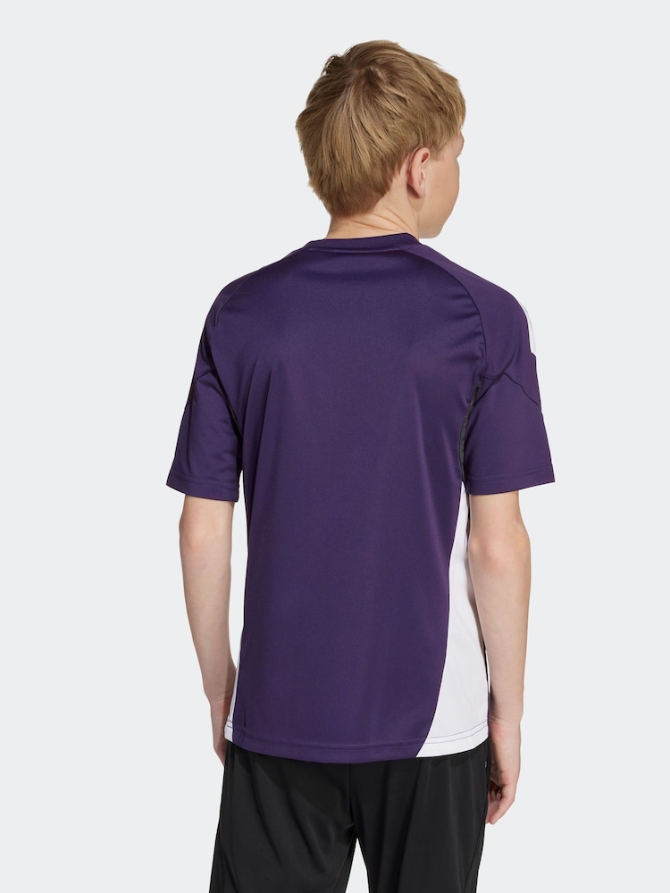 adidas Plum Purple Kids Manchester United Tiro 25 Competition Training Jersey - Image 2 of 7