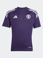 adidas Plum Purple Kids Manchester United Tiro 25 Competition Training Jersey - Image 6 of 7
