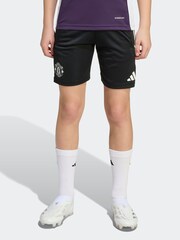 adidas Black/Purple Kids Manchester United Tiro 25 Competition Training Shorts - Image 1 of 6