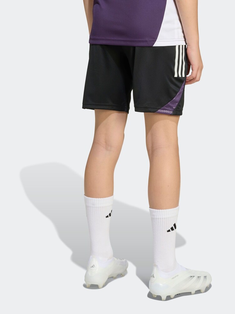 adidas Black/Purple Kids Manchester United Tiro 25 Competition Training Shorts - Image 2 of 6