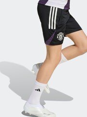 adidas Black/Purple Kids Manchester United Tiro 25 Competition Training Shorts - Image 4 of 6