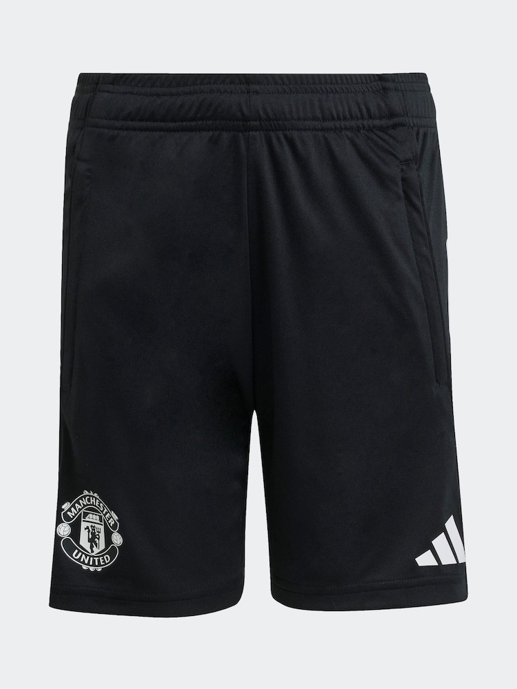 adidas Black/Purple Kids Manchester United Tiro 25 Competition Training Shorts - Image 6 of 6 adidas Black/Purple Kids Manchester United Tiro 25 Competition Training Shorts - Image 6 of 6