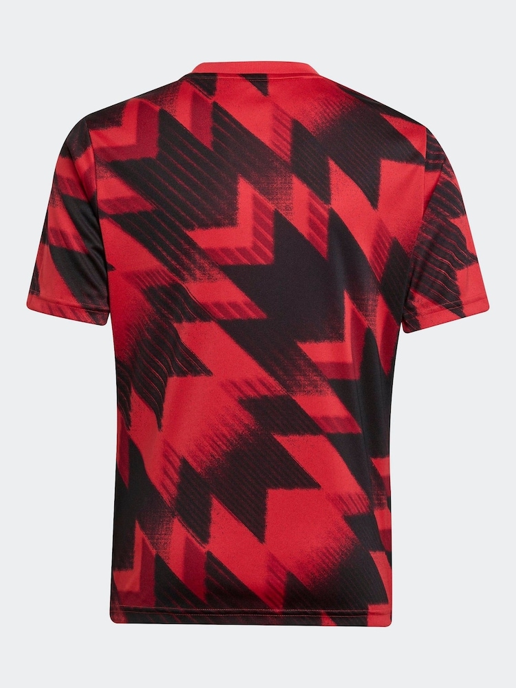 adidas Red Kids Manchester United 25/26 Pre-Match Jersey - Image 6 of 6