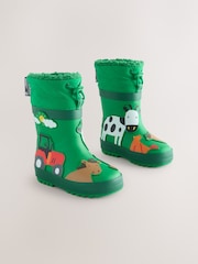 Green Farm Animals - Thinsulate™ Warm gefütterte Gummistiefel mit Manschette - Bild 1 von 6