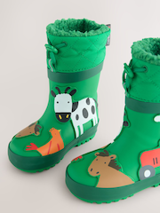 Green Farm Animals - Thinsulate™ Warm gefütterte Gummistiefel mit Manschette - Bild 3 von 6