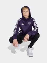 adidas Plum Purple Kids Manchester United Tiro 25 Competition Training Hoodie - Image 4 of 6