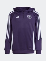 adidas Plum Purple Kids Manchester United Tiro 25 Competition Training Hoodie - Image 6 of 6