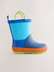 Blue Colour Block Handle Pull On Wellies - Image 3 of 6