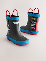 Hot Wheels, Schwarz - Gummistiefel zum Überziehen mit Griff - Bild 3 von 7
