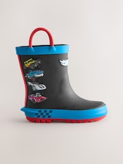 Hot Wheels, Schwarz - Gummistiefel zum Überziehen mit Griff - Bild 4 von 7