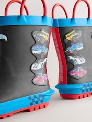 Hot Wheels, Schwarz - Gummistiefel zum Überziehen mit Griff - Bild 5 von 7
