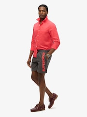 Superdry Graphite Grey Sport Graphic 17 Swim Shorts - Image 4 of 7