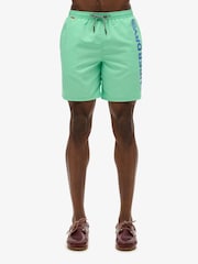 Superdry Green Sport Graphic 17 Swim Shorts - Image 1 of 7