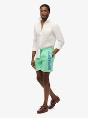 Superdry Green Sport Graphic 17 Swim Shorts - Image 3 of 7