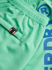Superdry Green Sport Graphic 17 Swim Shorts - Image 7 of 7
