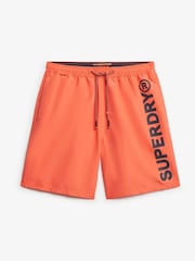 Superdry Coral Pink Sport Graphic 17 Swim Shorts - Image 5 of 6