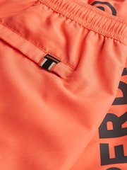 Superdry Coral Pink Sport Graphic 17 Swim Shorts - Image 6 of 6