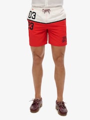 Superdry Red Nautical Logo 17 Swim Shorts - Image 1 of 7