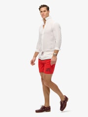 Superdry Red Nautical Logo 17 Swim Shorts - Image 4 of 7