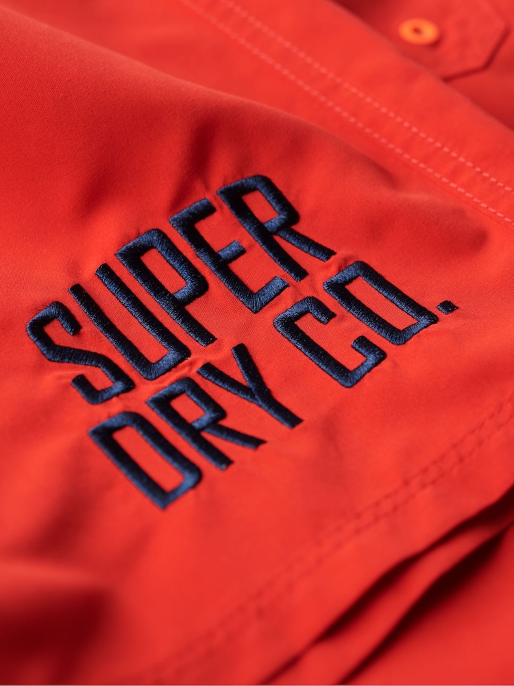 Superdry Red Nautical Logo 17 Swim Shorts - Image 7 of 7