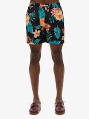 Superdry Blue Hawaiian Print 17 Swim Shorts - Image 1 of 8