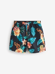 Superdry Blue Hawaiian Print 17 Swim Shorts - Image 6 of 8