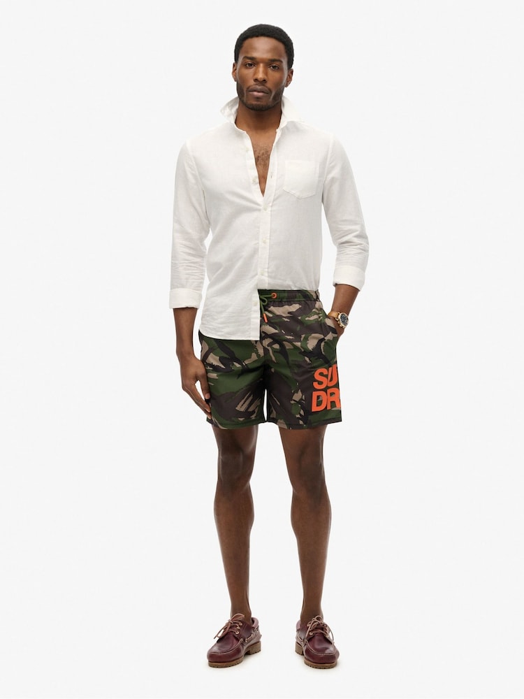 Superdry Camouflage Sportswear Logo 17 Swim Shorts - Image 2 of 8