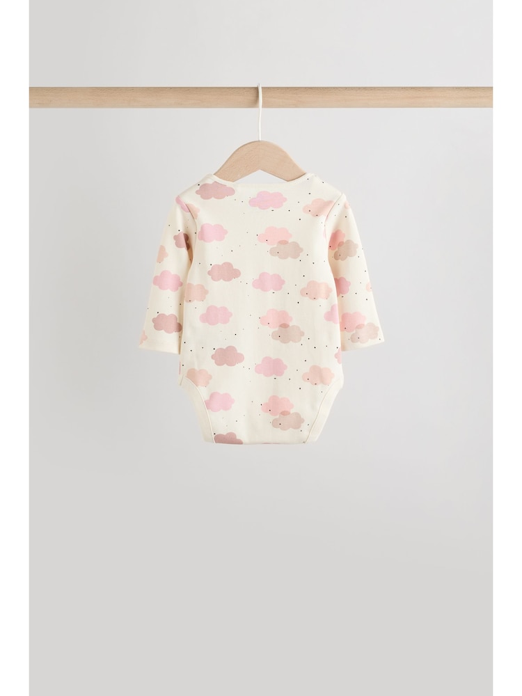 Pink Baby Long Sleeve Bodysuits 5 Pack - Image 14 of 14