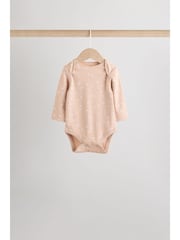 Pink Baby Long Sleeve Bodysuits 5 Pack - Image 5 of 14