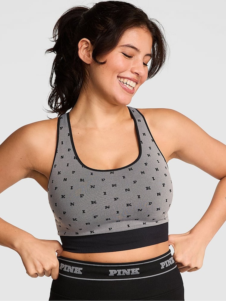Victoria's Secret PINK Black Reversible Sports Bra - Image 1 of 2