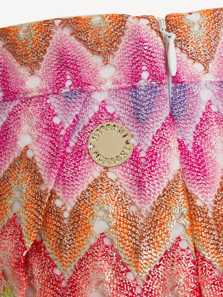 Missoni Pink Zig Zag Logo Skirt - Image 3 of 3
