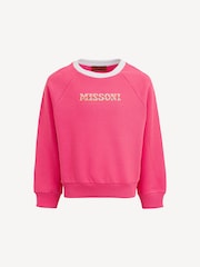 Missoni Pink Long Sleeve Crew Neck Logo Sweatshirt - Image 1 of 3